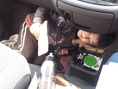 cozy in footwell